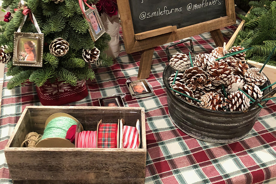 DIY Holiday Flower Tree Set Up