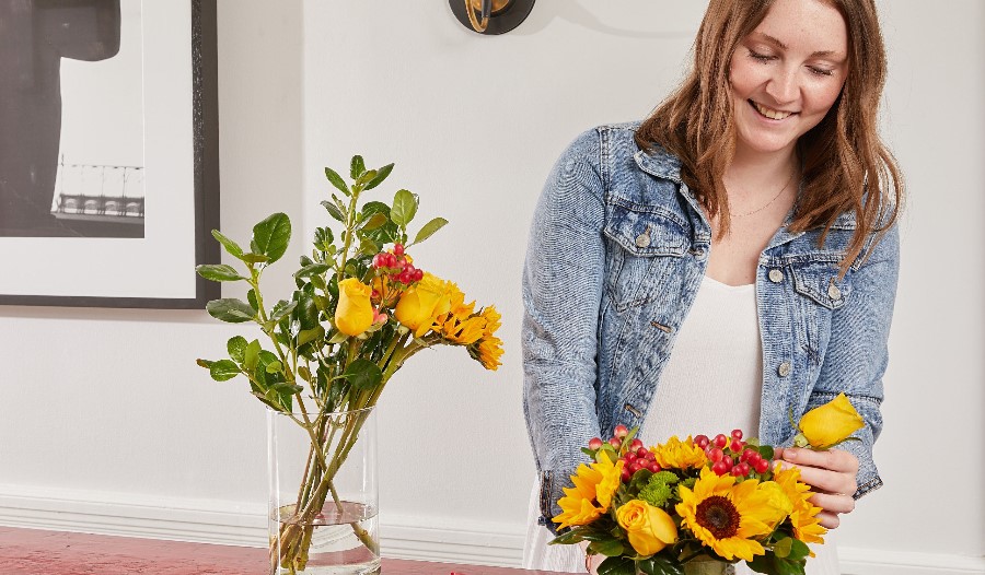 national sisters' day with woman arranging flowers